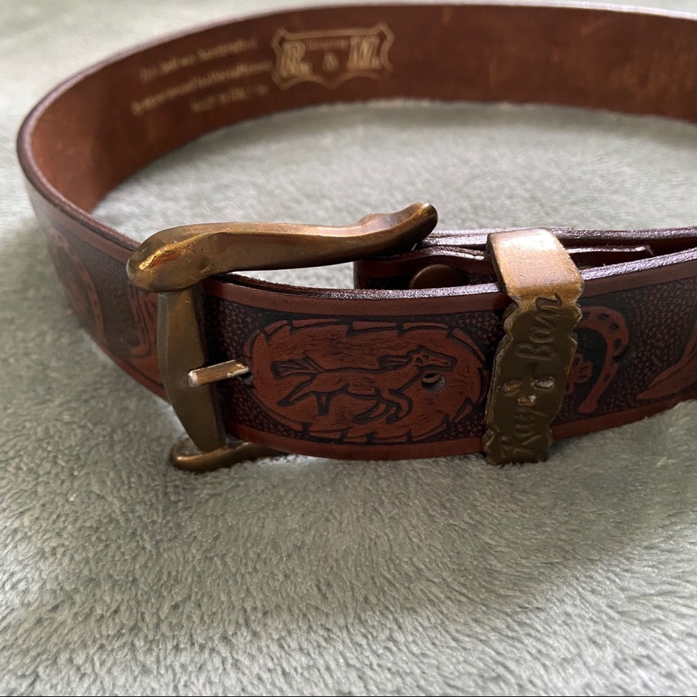 Ray-Ban Leather Belt - Made in Italy VINTAGE - Picture 8 of 9